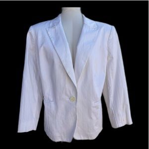 Women White Jacket/Blazer One Button Casual Size 18W Style&co. Woman 97% Cotton